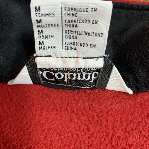 🦉/ Columbia Maroon Fleece Full-Zip Vest Sz M - Picture 4 of 9